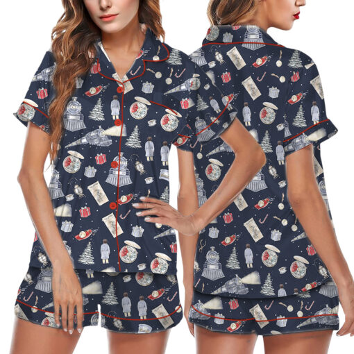Polar Express Christmas Satin Pajamas Set