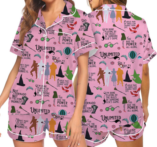 The Wizard Of Oz Satin Pajamas Set For Women