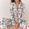 Women’s Las Vegas Watercolor Gambling Casino Nevada City Satin Pajamas Set