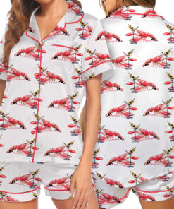Women’s Lobster Dirty Martini Satin Pajama Set For Women