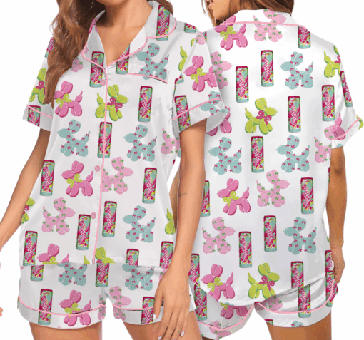 Alani Coquette Satin Pajamas Set For Women